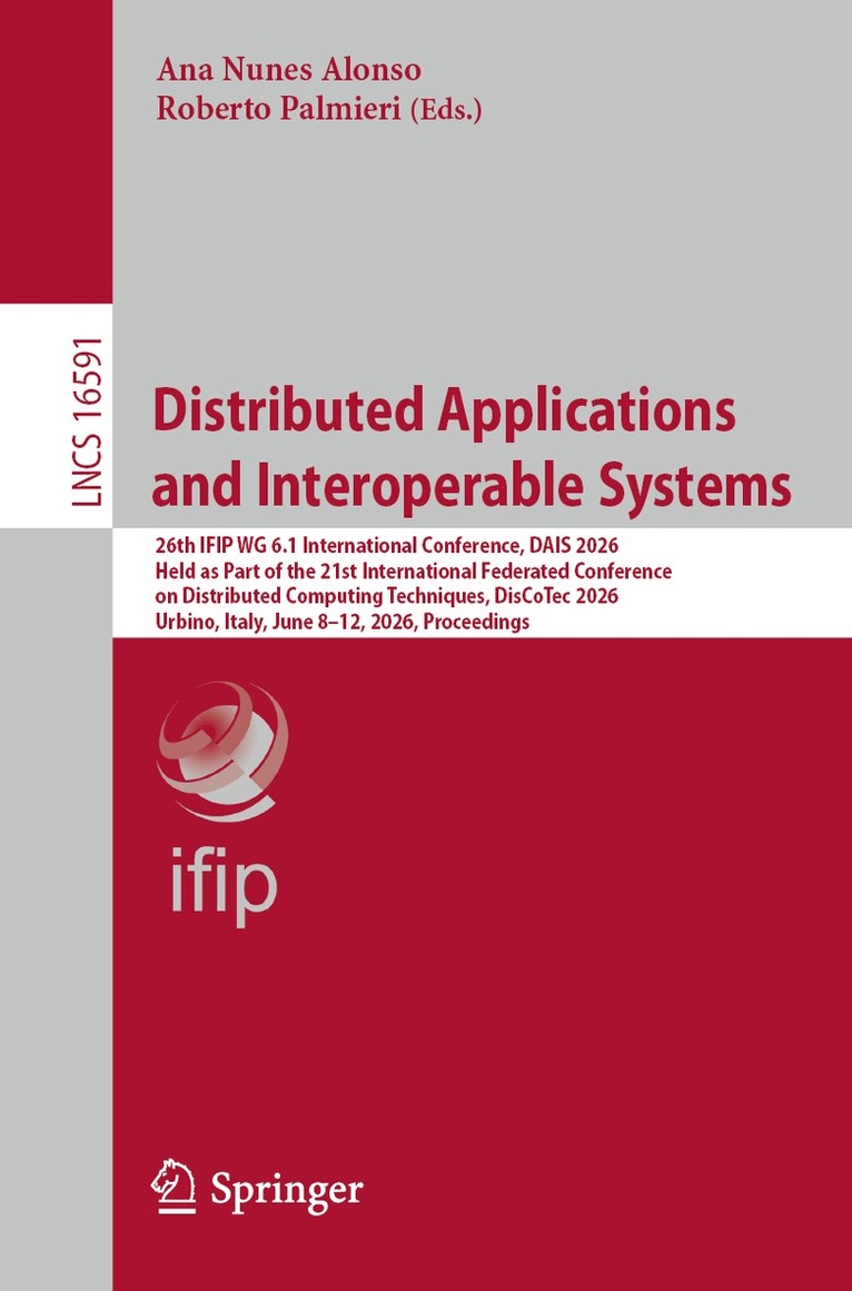 Ana Nunes Alonso, Roberto Palmieri - Distributed Applications and Interoperable Systems, Häftad