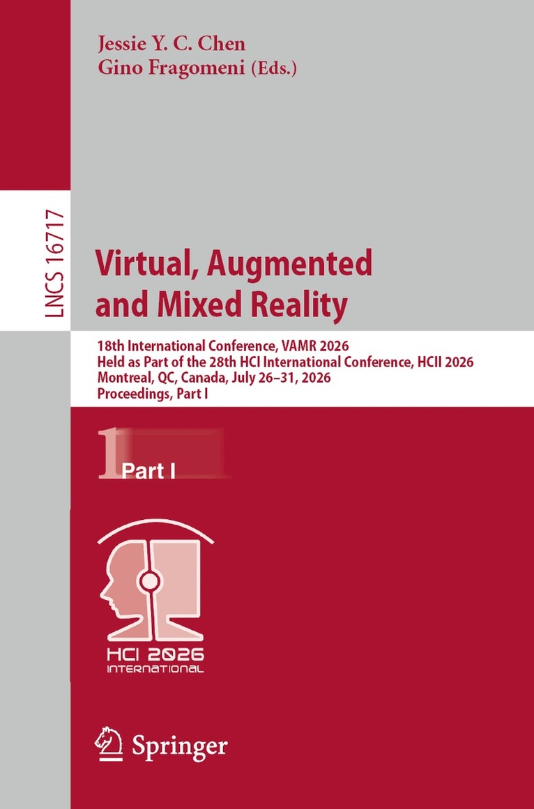 Jessie Y. C. Chen, Gino Fragomeni - Virtual, Augmented and Mixed Reality, Häftad
