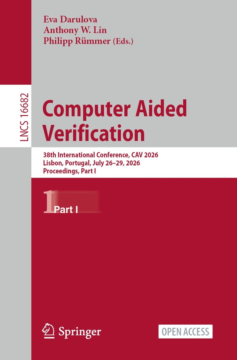 Eva Darulova, Anthony W. Lin, Philipp Rümmer - Computer Aided Verification, Häftad