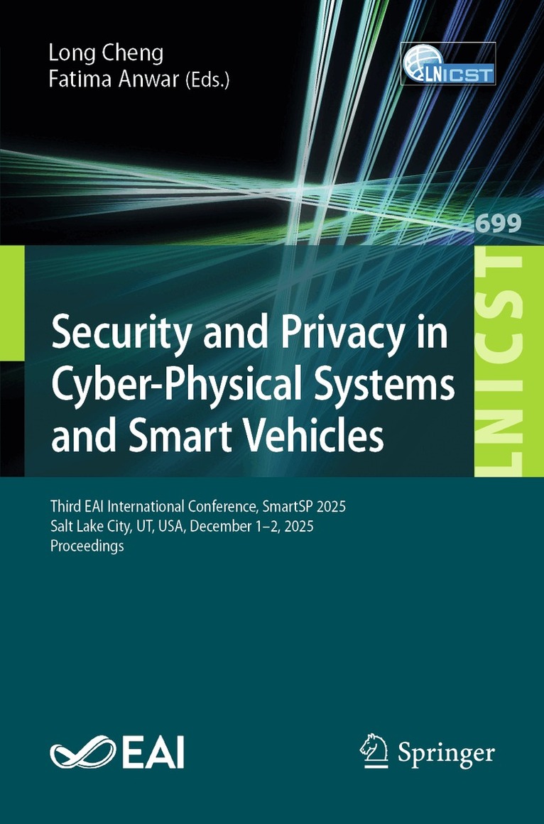 Long Cheng, Fatima Anwar - Security and Privacy in Cyber-Physical Systems and Smart Vehicles, Häftad. Tillgänglighet: Lägg i varukorg