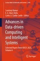 Sandeep Kumar, E. A. Mary Anita, Carlos A. Coello Coello - Advances in Data-driven Computing and Intelligent Systems, Häftad