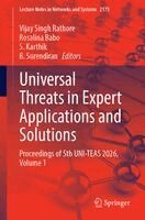 Vijay Singh Rathore, Rosalina Babo, S. Karthik, B. Surendiran - Universal Threats in Expert Applications and Solutions, Häftad