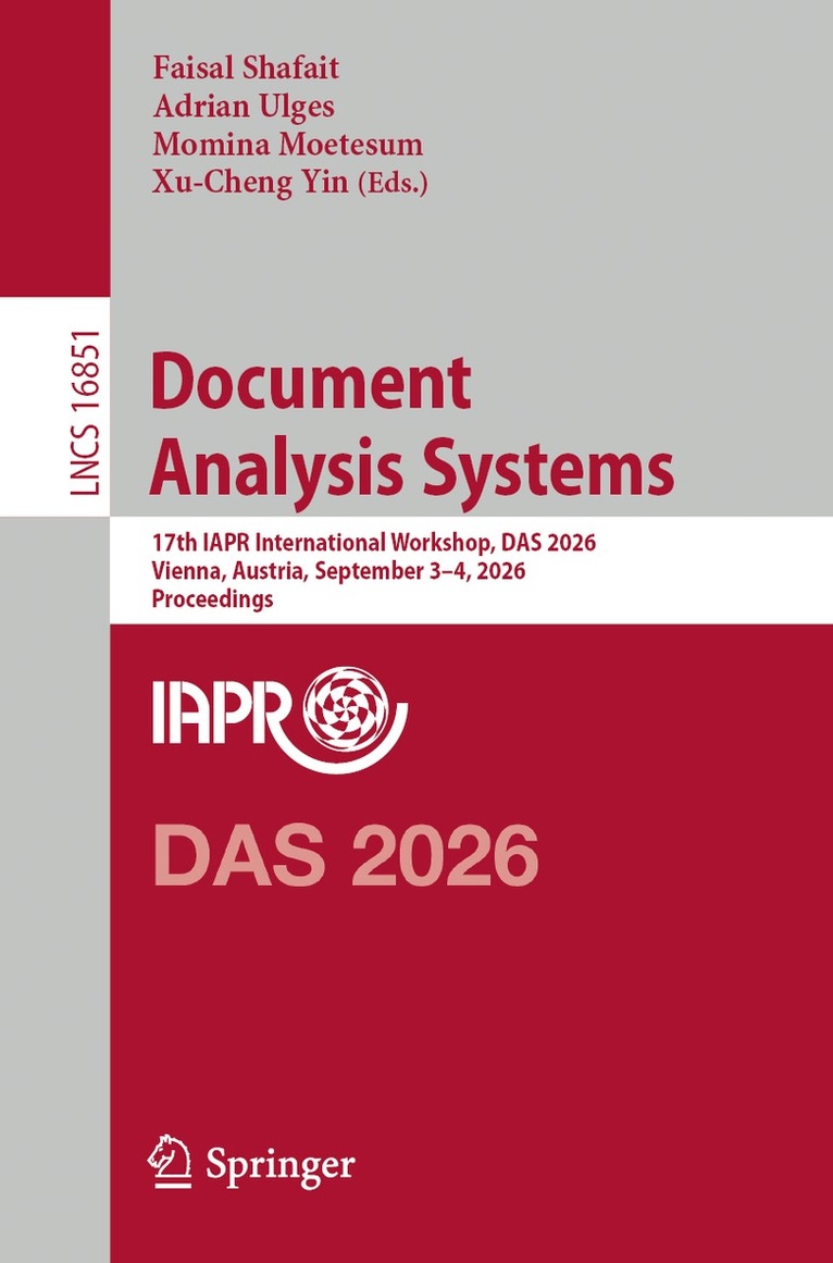 Faisal Shafait, Adrian Ulges, Momina Moetesum, Xu-Cheng Yin - Document Analysis Systems, Häftad. Tillgänglighet: Lägg i varukorg