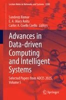 Sandeep Kumar, E. A. Mary Anita, Carlos A. Coello Coello - Advances in Data-driven Computing and Intelligent Systems, Häftad