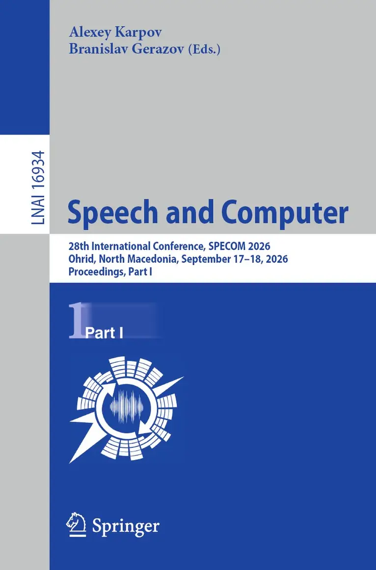 Alexey Karpov, Branislav Gerazov - Speech and Computer, Häftad. Tillgänglighet: Lägg i varukorg