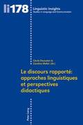 Le Discours Rapport Approches Linguistiques Et Perspectives Didactiques
