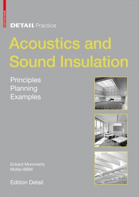 Eckard Mommertz - Acoustics and Sound Insulation, E-bok