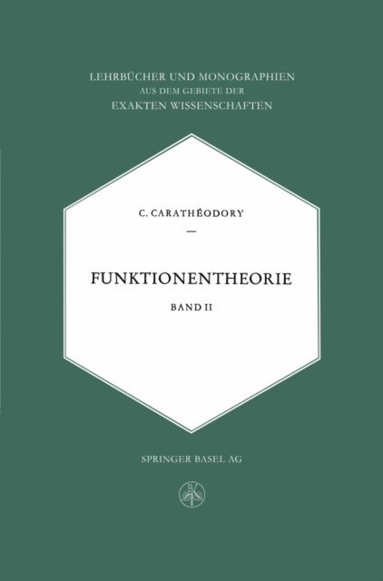 Constantin Caratheodory - Funktionentheorie, E-bok