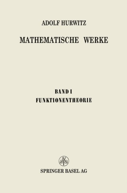 NA Eidgenossische Technische Hochschule, George Polya, Adolf Hurwitz - Mathematische Werke, E-bok