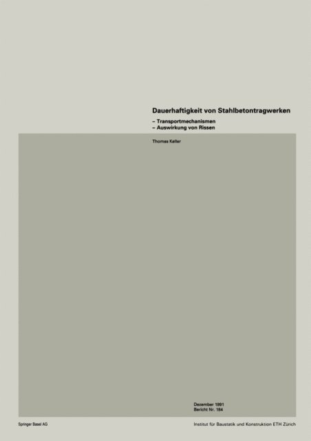 Menn, Keller - Dauerhaftigkeit von Stahlbetonwerken, E-bok