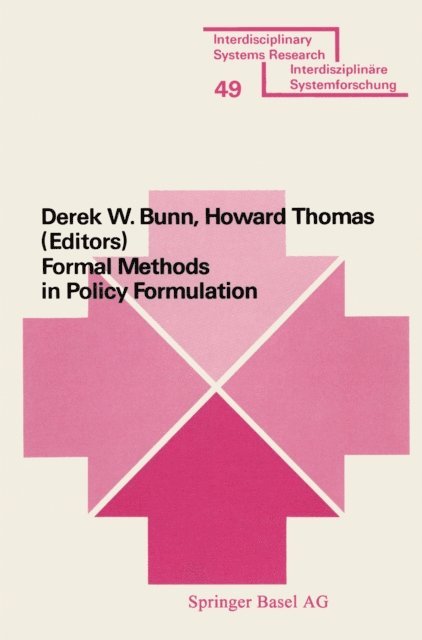 HOWARD, BUNN - Formal Methods in Policy Formulation, E-bok
