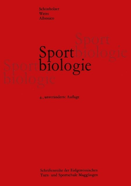 ALBONICO, WEISS, SCHONHOLZER - Sportbiologie, E-bok