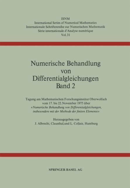 L. Collatz, J. Albrecht - Numerische Behandlung von Differentialgleichungen Band 2, E-bok