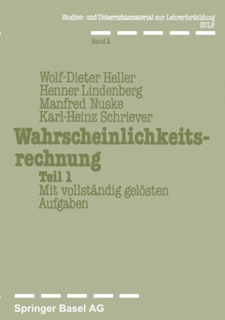 Schriever, Lindenberg, Nuske, Heller - Wahrscheinlichkeitsrechnung Teil 1, E-bok