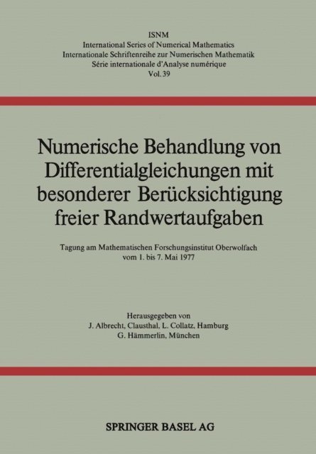 MEINARDUS, COLLATZ, ALBRECHT - Numerische Behandlung von Differentialgleichungen mit besonderer Berücksichtigung freier Randwertaufgaben, E-bok