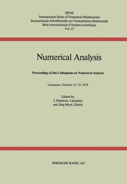 MARTI, DESCLOUX - Numerical Analysis, E-bok
