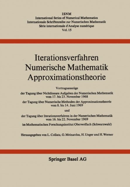 WERNER, UNGER, MEINARDUS, COLLATZ - Iterationsverfahren Numerische Mathematik Approximationstheorie, E-bok
