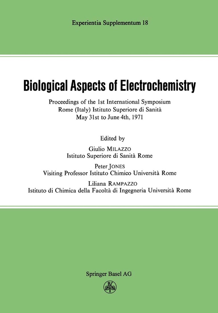 Biological Aspects of Electrochemistry
