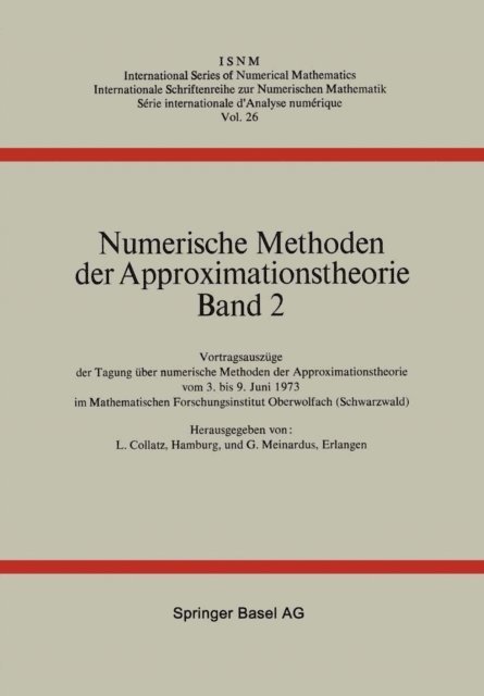 MEINARDUS, COLLATZ - Numerische Methoden der Approximationstheorie, E-bok