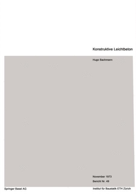 H. Bachmann - Konstruktiver Leichtbeton, E-bok