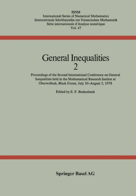 BECKENBACH - General Inequalities 2, E-bok
