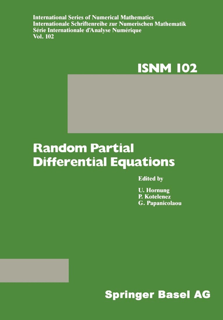 HORNUNG, KOTELENZ, PAPANICOLAOU - Random Partial Differential Equations, Häftad