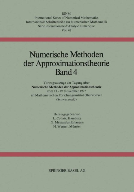 WERNER, MEINARDUS, COLLATZ - Numerische Methoden der Approximationstheorie, E-bok