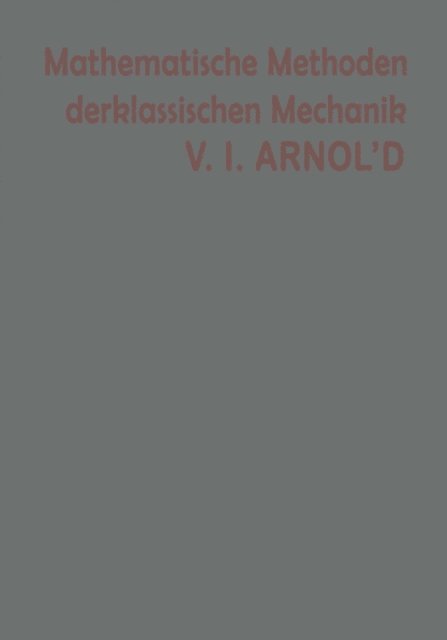 ARNOLD - Mathematische Methoden der klassischen Mechanik, E-bok