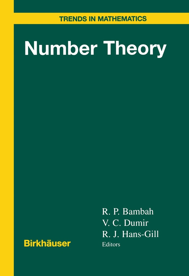 R.P. Bambah, V.C. Dumir, R.J. Hans-Gill - Number Theory, Häftad