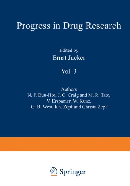 JUCKER - Fortschritte der Arzneimittelforschung / Progress in Drug Research / Progres des Recherches Pharmaceutiques, E-bok