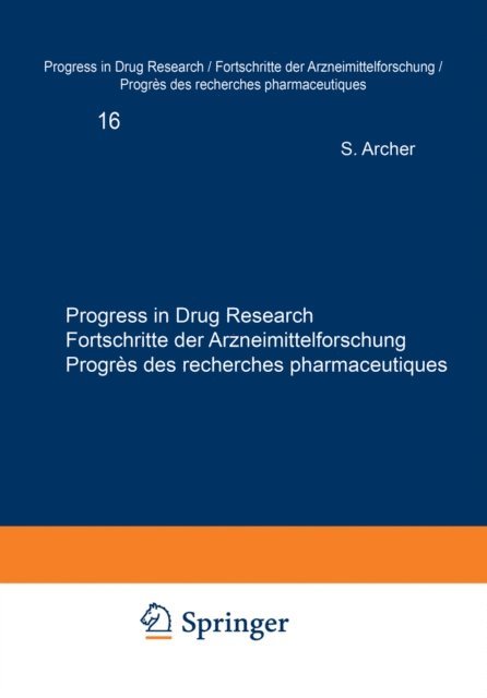 JUCKER - Progress in Drug Research / Fortschritte der Arzneimittelforschung / Progres des recherches pharmaceutiques, E-bok