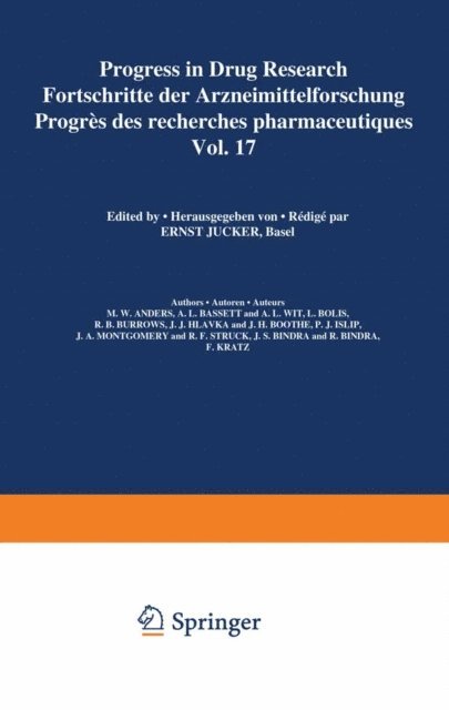 JUCKER - Progress in Drug Research / Fortschritte der Arzneimittelforschung / Progres des recherches pharmaceutiques, E-bok