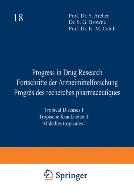 JUCKER - Progress in Drug Research / Fortschritte der Arzneimittelforschung / Progres des recherches pharmaceutiques, E-bok