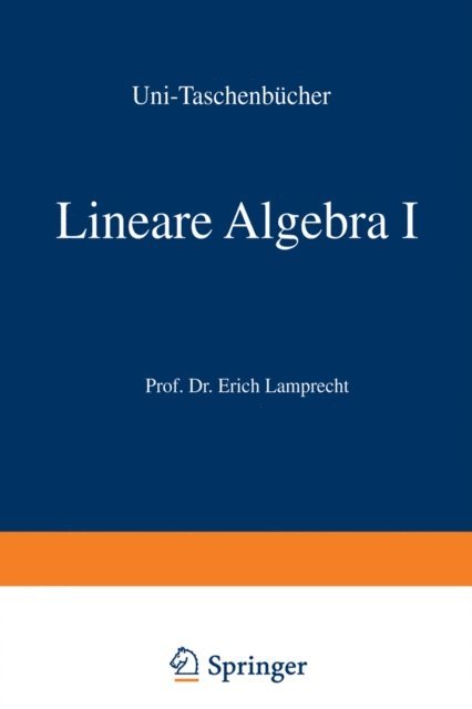 LAMPRECHT - Lineare Algebra I, E-bok