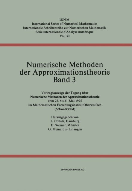 Werner, Collatz, Meinardus - Numerische Methoden der Approximationstheorie/Numerical Methods of Approximation Theory, E-bok