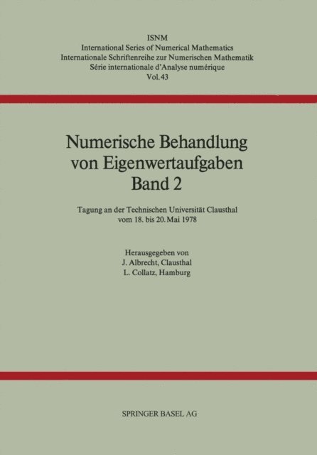 Collatz, Albrecht - Numerische Behandlung von Eigenwertaufgaben Band 2, E-bok