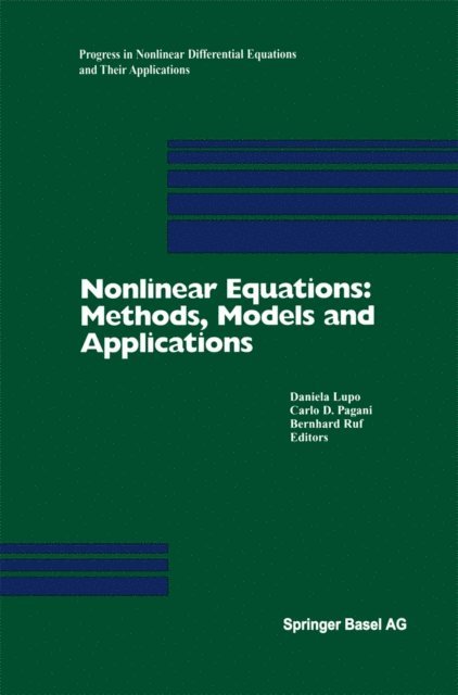 Bernhard Ruf, Carlo Pagani, Daniela Lupo - Nonlinear Equations: Methods, Models and Applications, E-bok