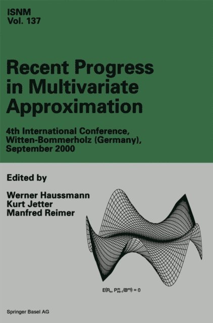 Manfred Reimer, Kurt Jetter, Werner Haussmann - Recent Progress in Multivariate Approximation, E-bok