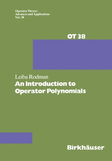 I. Gohberg - Introduction to Operator Polynomials, E-bok