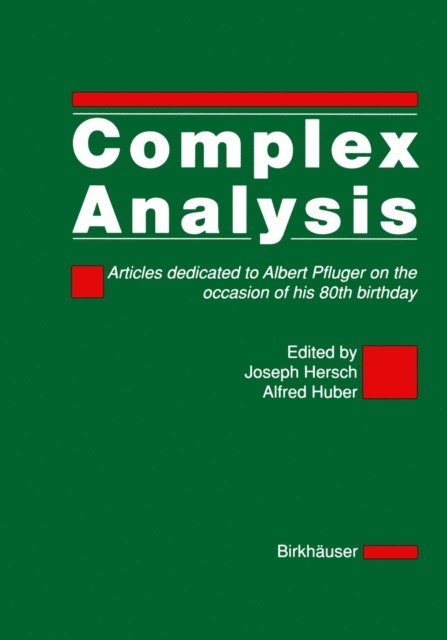 A. Huber, J. Hersch - Complex Analysis, E-bok
