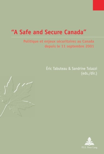 Sandrine Tolazzi, Eric Tabuteau - Safe and Secure Canada, E-bok