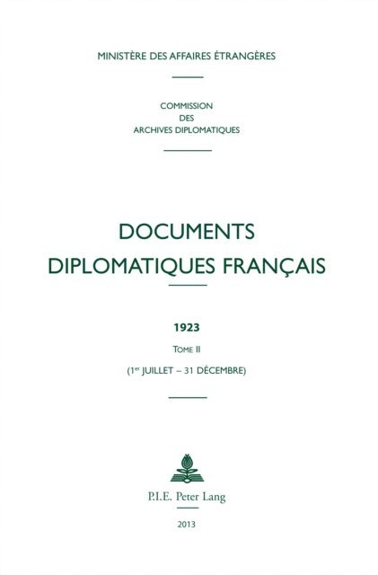 Ministere des Affaires etrangeres - Documents diplomatiques français, E-bok