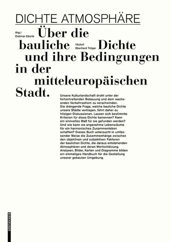 Eberhard Tröger, Dietmar Eberle - Dichte Atmosphäre, Inbunden. Tillgänglighet: Tillfälligt slut