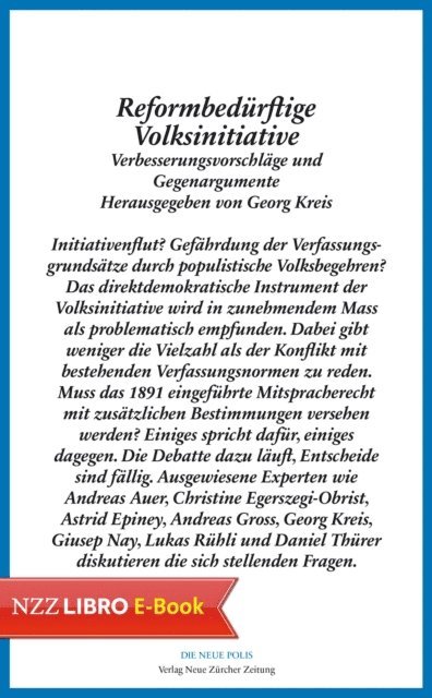 Georg Kreis - Reformbedürftige Volksinitiative, E-bok