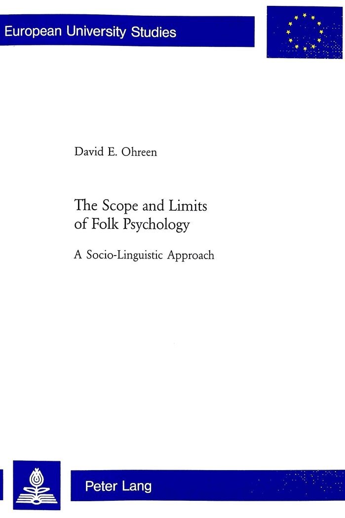 David Ohreen - Scope and Limits of Folk Psychology, Häftad. Tillgänglighet: Lägg i varukorg