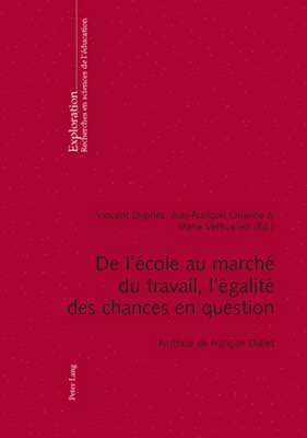 Vincent Dupriez, Bernard Schneuwly, Vincent Dupriez, Jean-François Orianne, Marie Verhoeven - De l'école au marché du travail, l'égalité des chances en question, Häftad. Tillgänglighet: Lägg i varukorg
