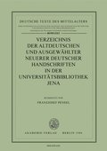 Verzeichnis Altdeutscher Handschriften: Vol 2 Universitaetsbibliothek Jena