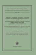 Der Gute Gerhart Rudolfs Von EMS in Einer Anonymen Prosaauflsung Und Die Lateinische Und Deutsche Fassung Der Gerold-Legende Albrechts Von Bonstetten
