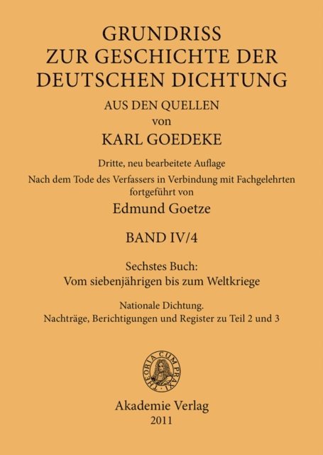 Edmund Goetze, Karl Goedeke - Sechstes Buch: Vom siebenjährigen bis zum Weltkriege, E-bok