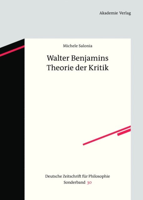 Michele Salonia - Walter Benjamins Theorie der Kritik, E-bok